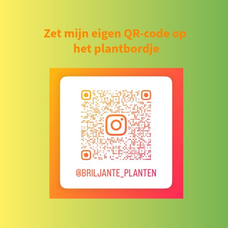 Jouw eigen QR op het plantbordje